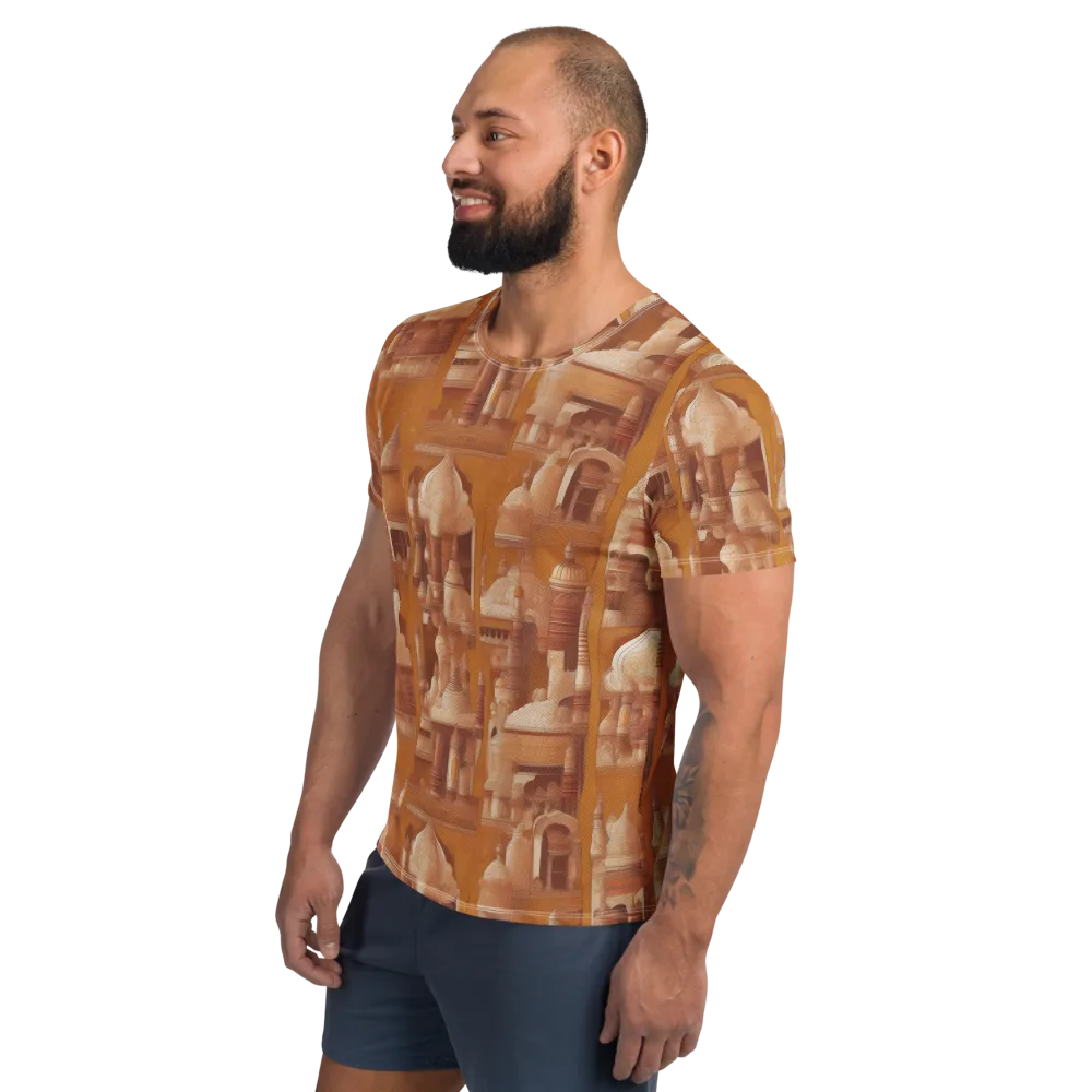 Amber Minaret on Men's Athletic T-Shirt — Left