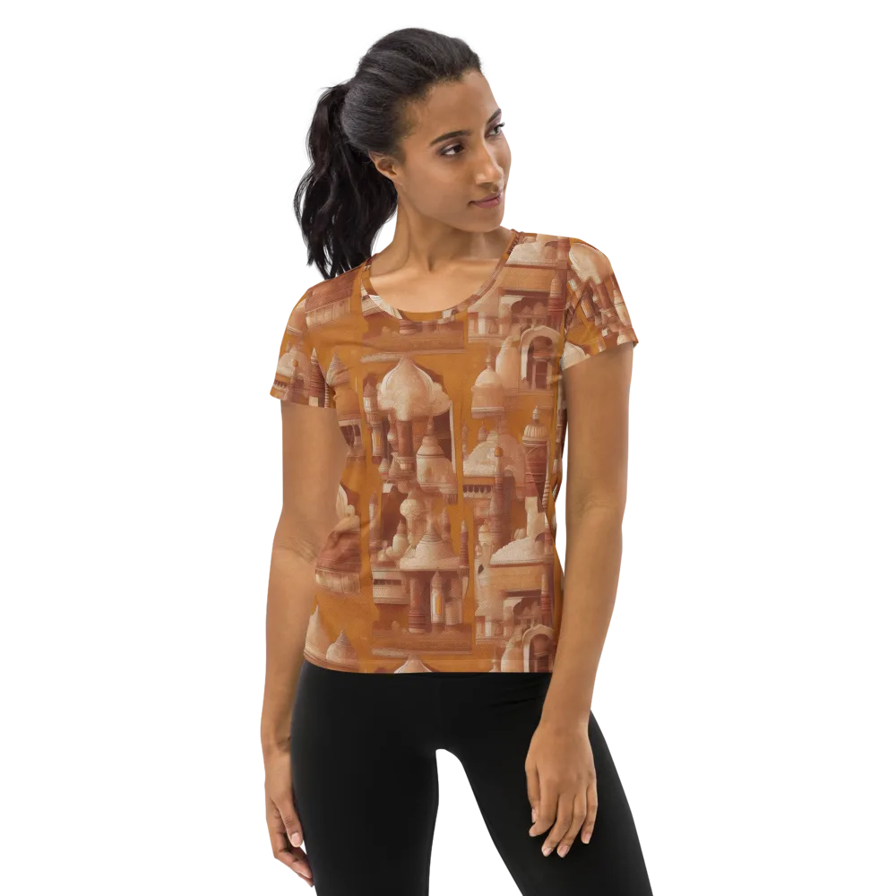 Amber Minaret on Women's Athletic T-Shirt — Front