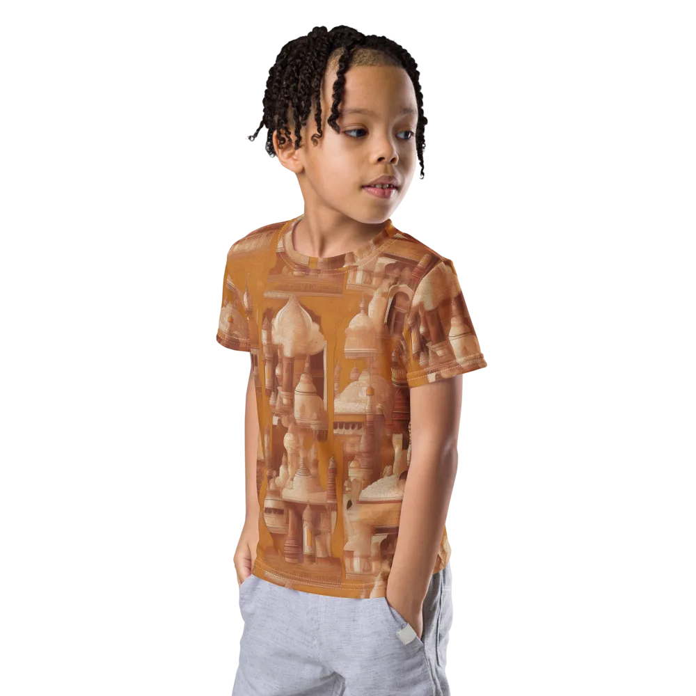 Amber Minaret on Kids Crew Neck T-Shirt — Left Front