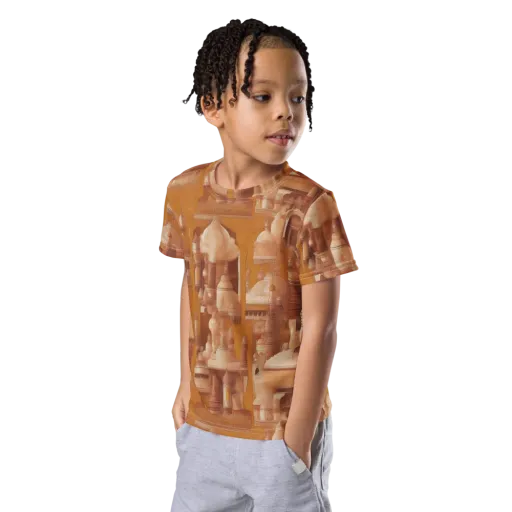Amber Minaret on a Kids Crew Neck T-Shirt