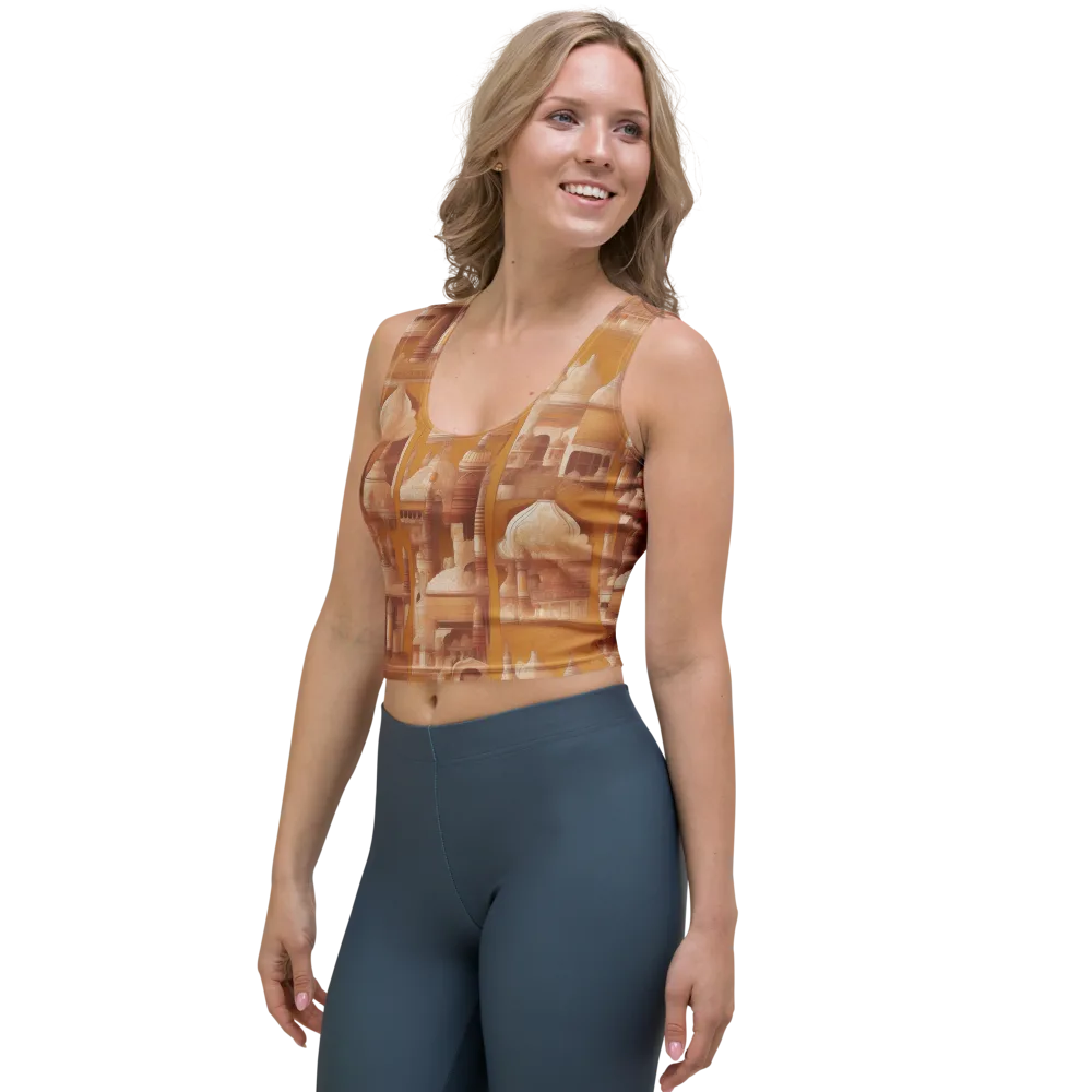 Amber Minaret on Crop Top — Left Front