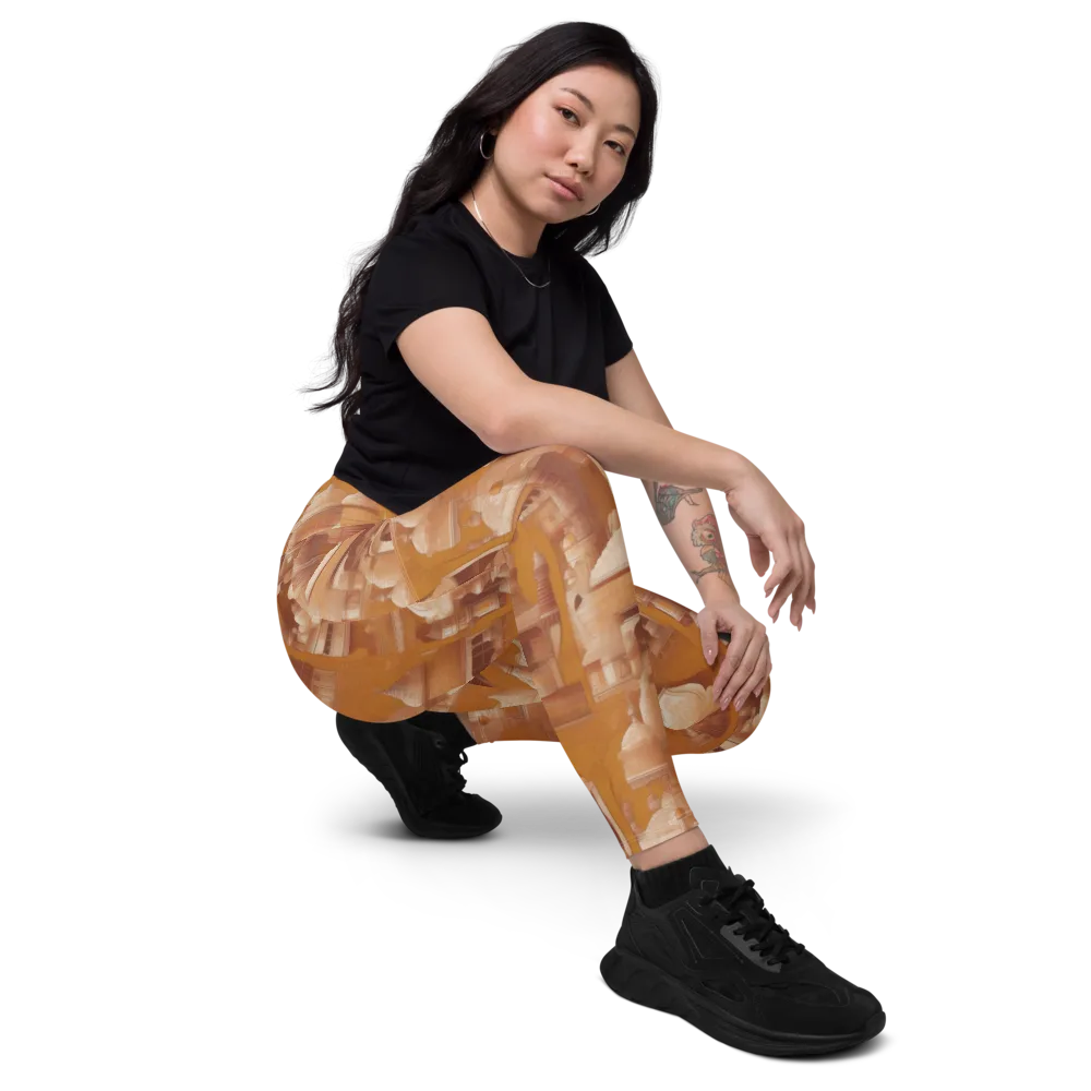 Amber Minaret on Leggings with Pockets — Right Front