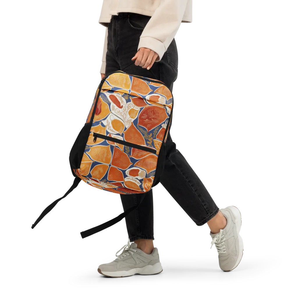 Citrus Tapestry on Utility Backpack — Front