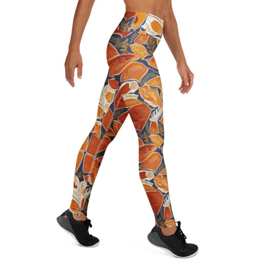 Citrus Tapestry on a Yoga Leggings