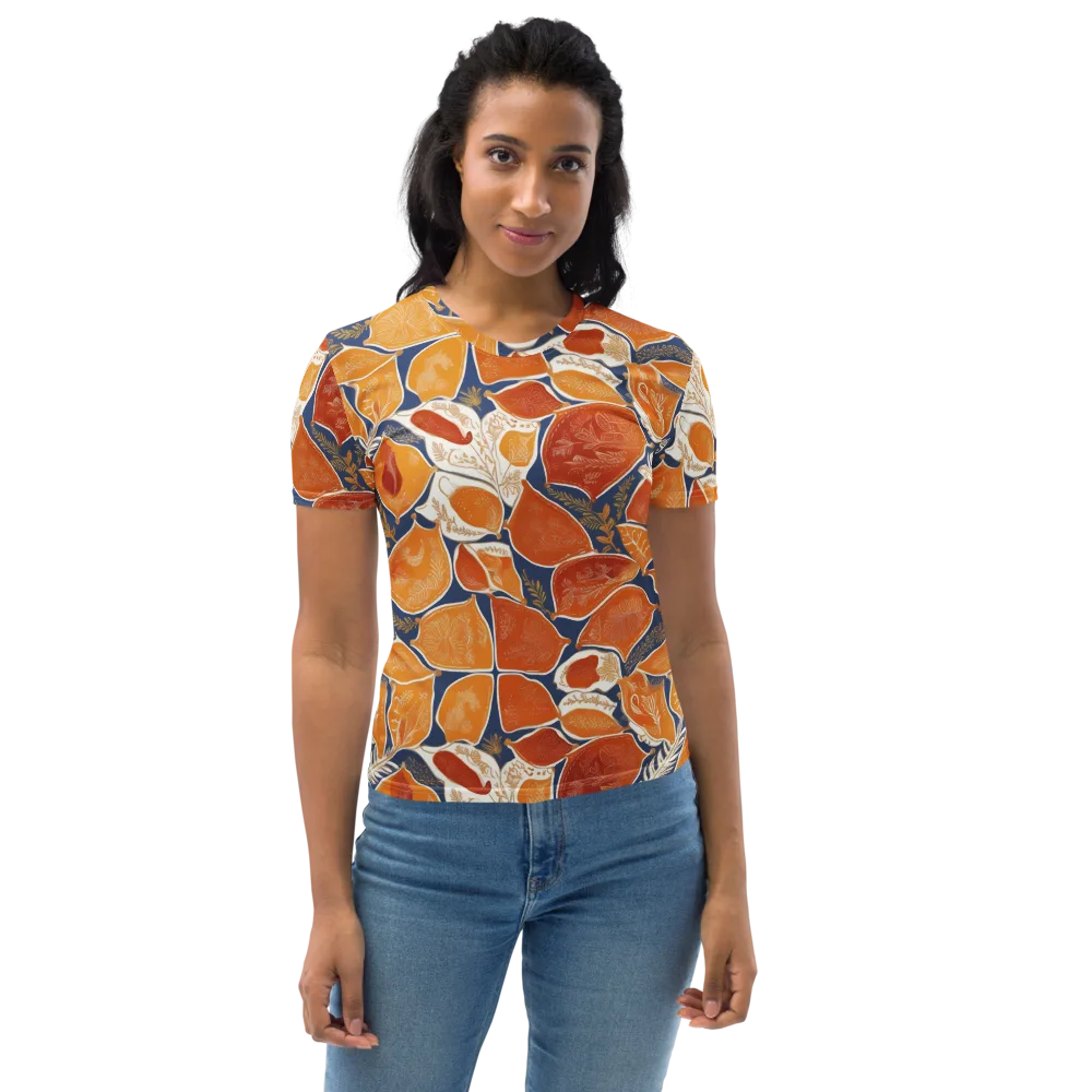 Citrus Tapestry on Women's Crew Neck T-Shirt — Front