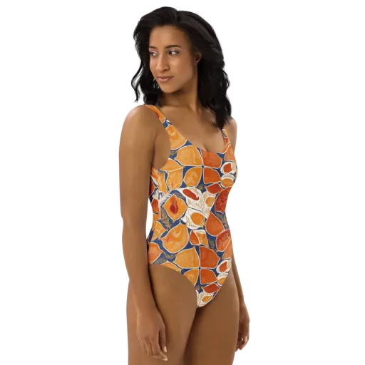 Citrus Tapestry on a One-Piece Swimsuit