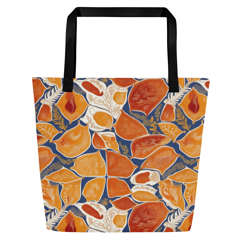 Citrus Tapestry on Large Tote Bag W/ Pocket — Front
