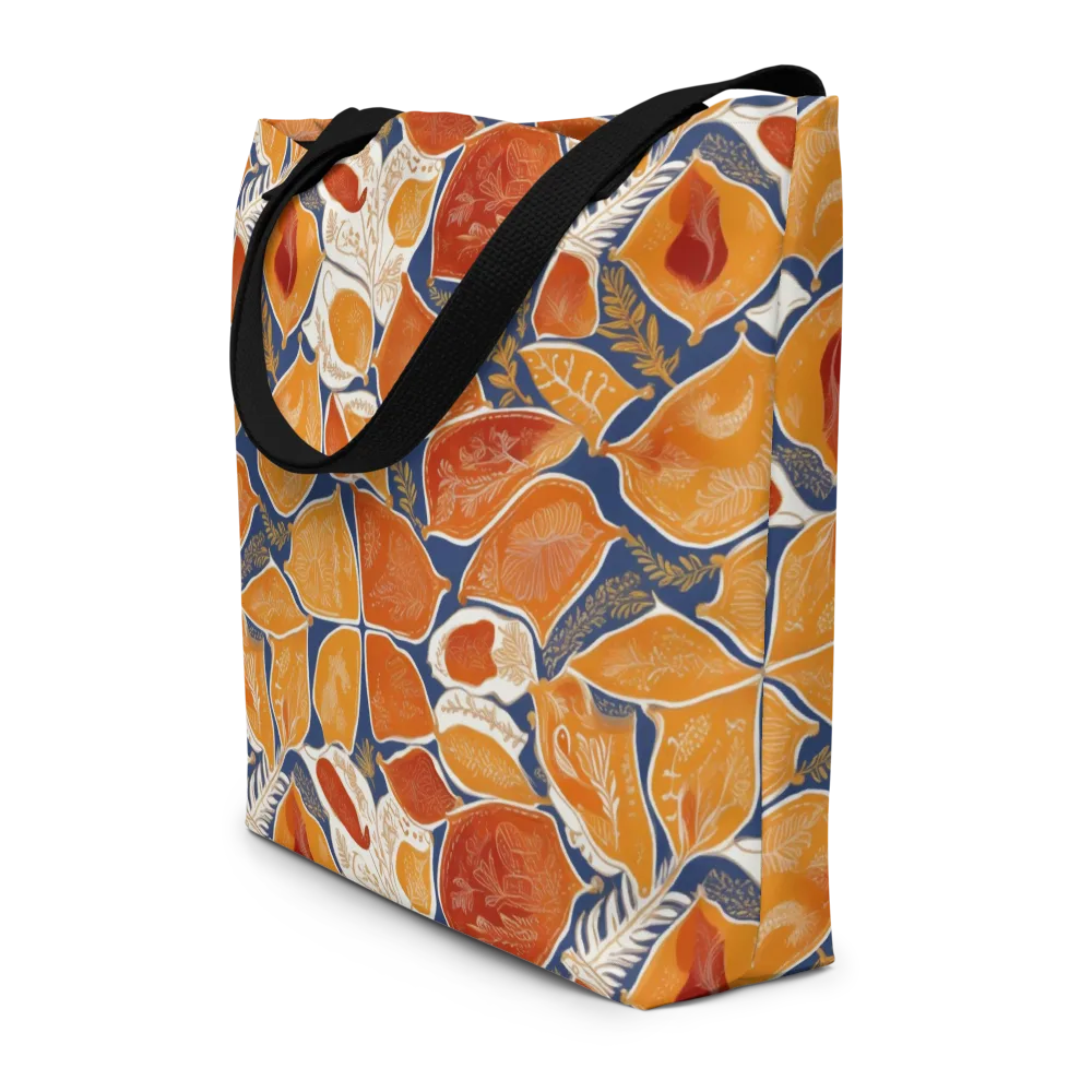 Citrus Tapestry on Large Tote Bag W/ Pocket — Front
