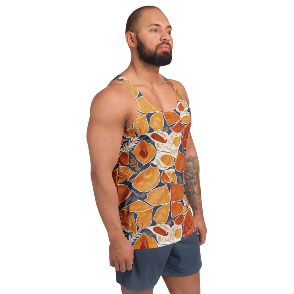 Citrus Tapestry on Men's Tank Top — Right Front