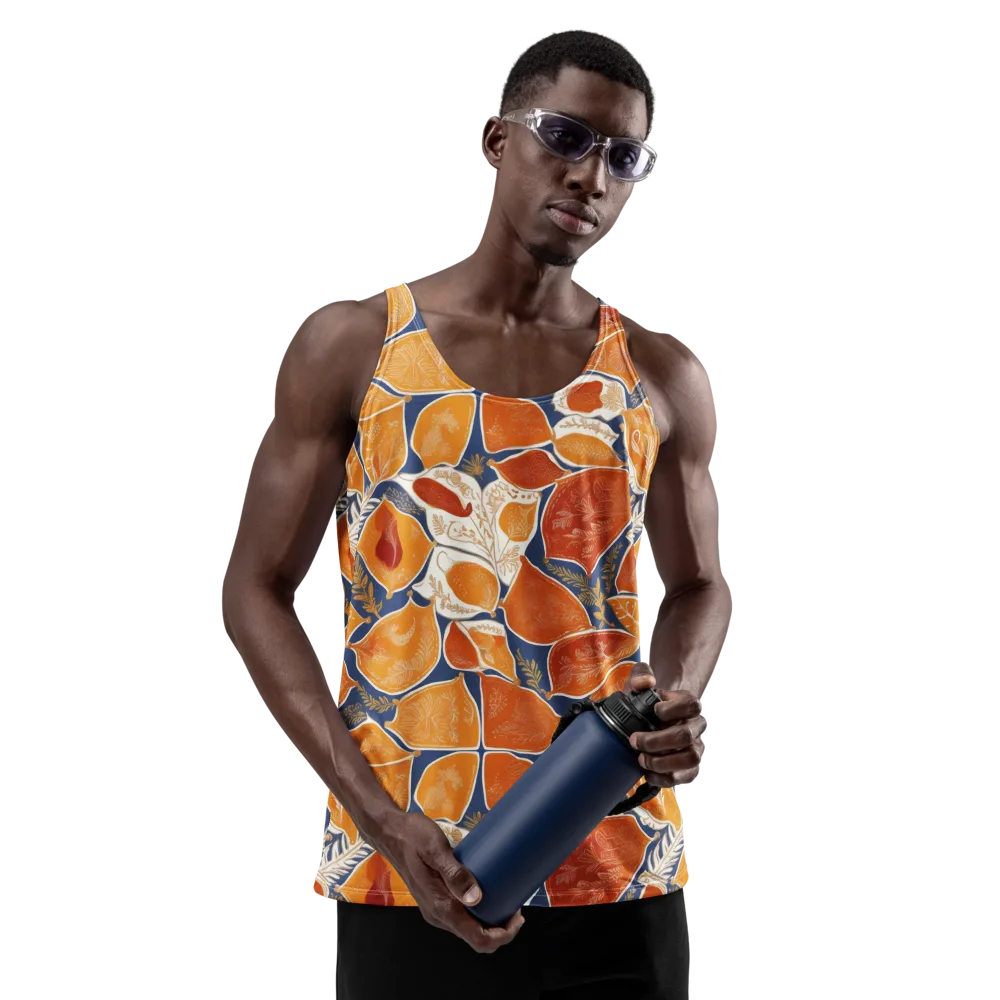 Citrus Tapestry on Men's Tank Top — Front