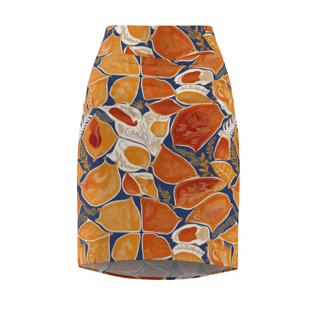 Citrus Tapestry on Pencil Skirt — Front