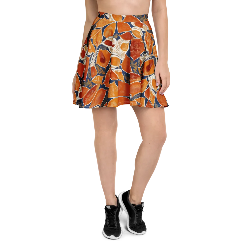 Citrus Tapestry on Skater Skirt — Front