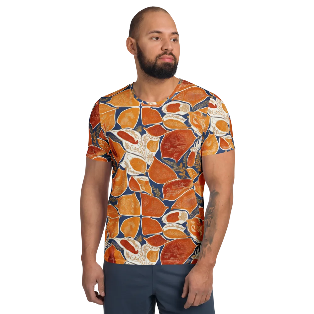 Citrus Tapestry on Men's Athletic T-Shirt — Front