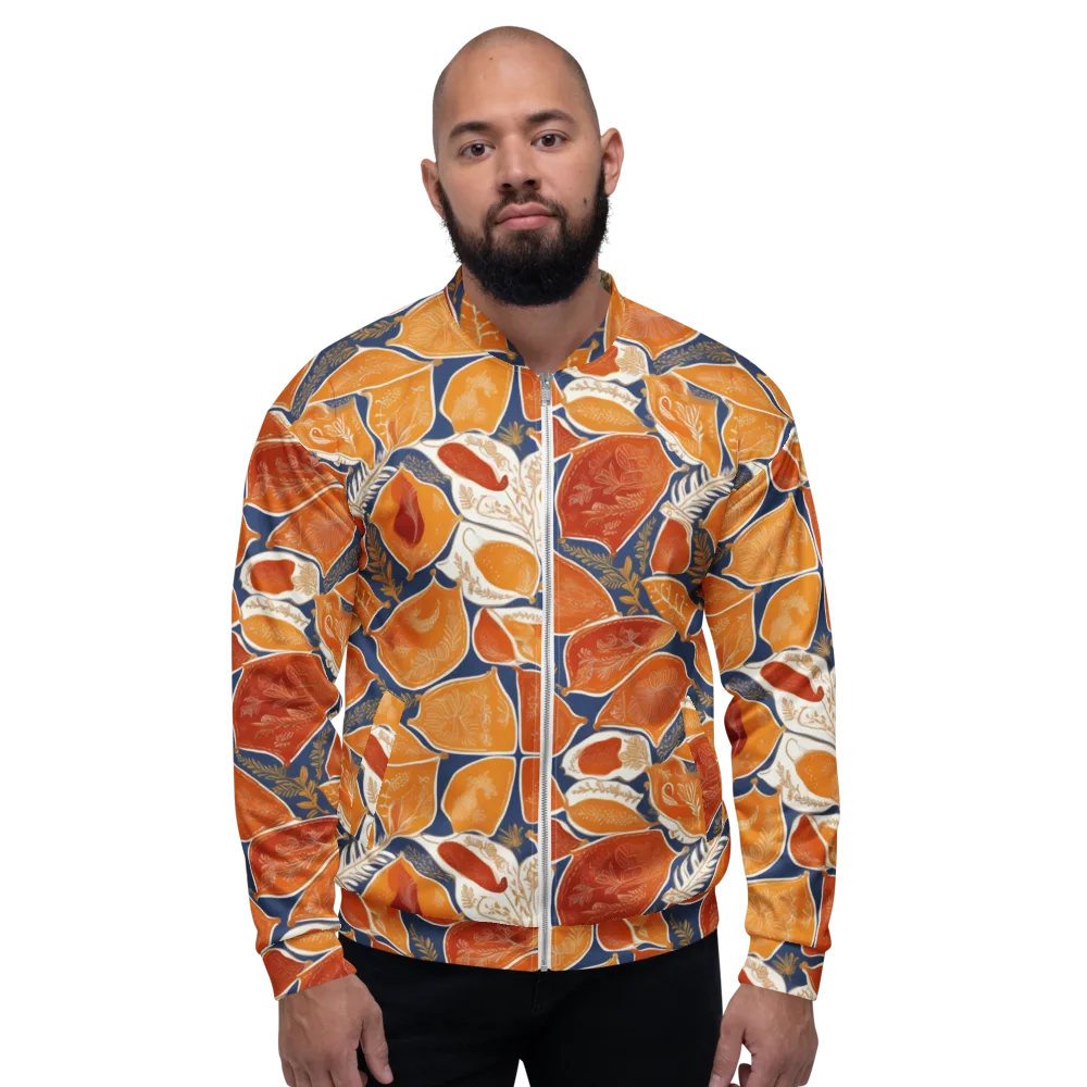 Citrus Tapestry on Bomber Jacket — Front