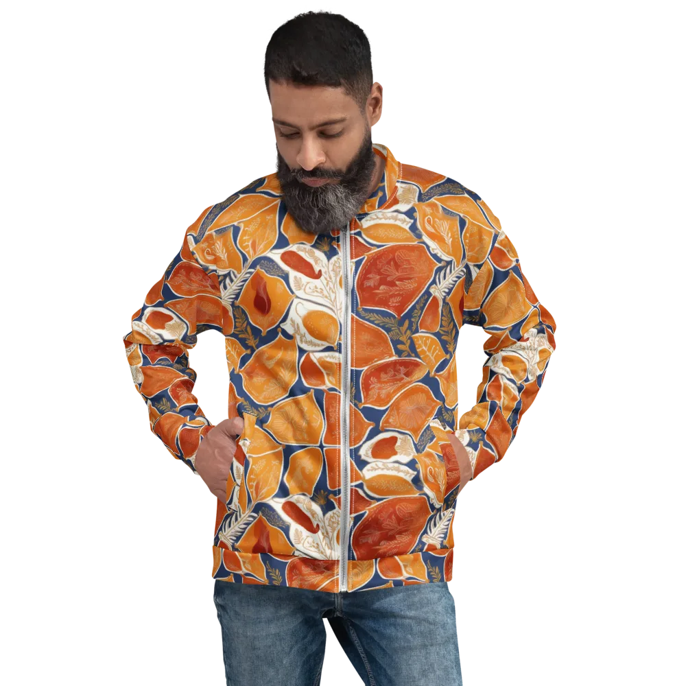 Citrus Tapestry on Bomber Jacket — Front