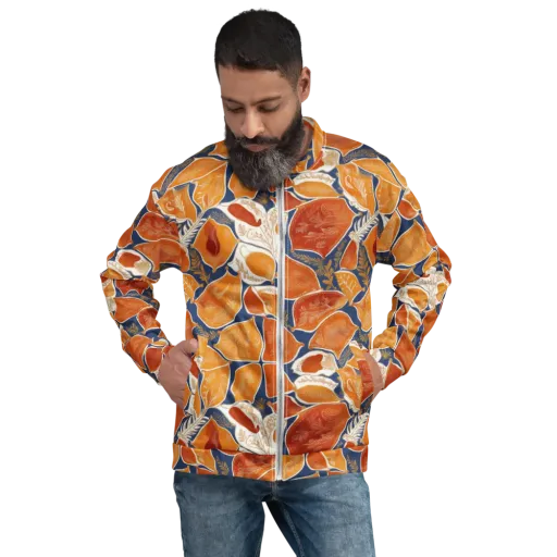 Citrus Tapestry on a Bomber Jacket