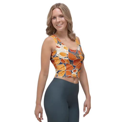 Citrus Tapestry on a Crop Top