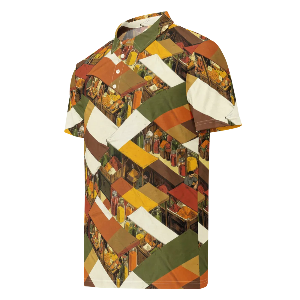 Spice Market on Men's Slim Fit Polo Shirt — Left Front