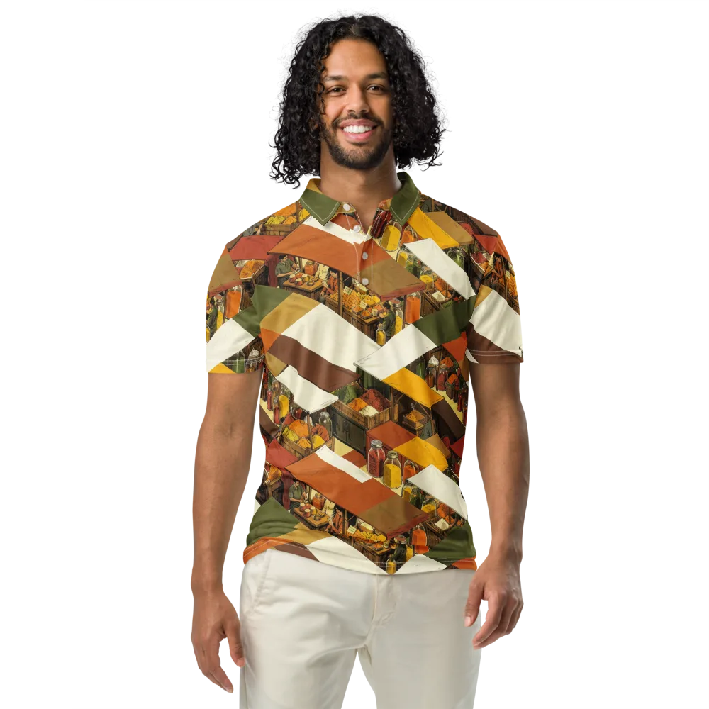 Spice Market on Men's Slim Fit Polo Shirt — Front