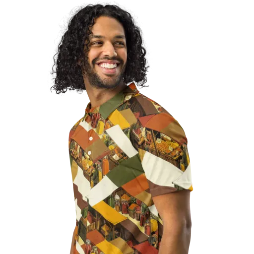 Spice Market on a Men's Slim Fit Polo Shirt