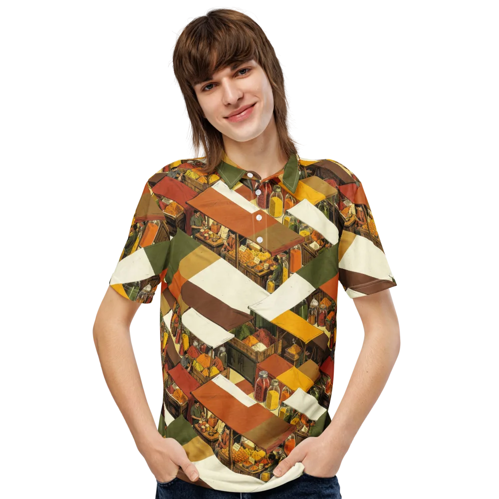 Spice Market on Men's Slim Fit Polo Shirt — Front