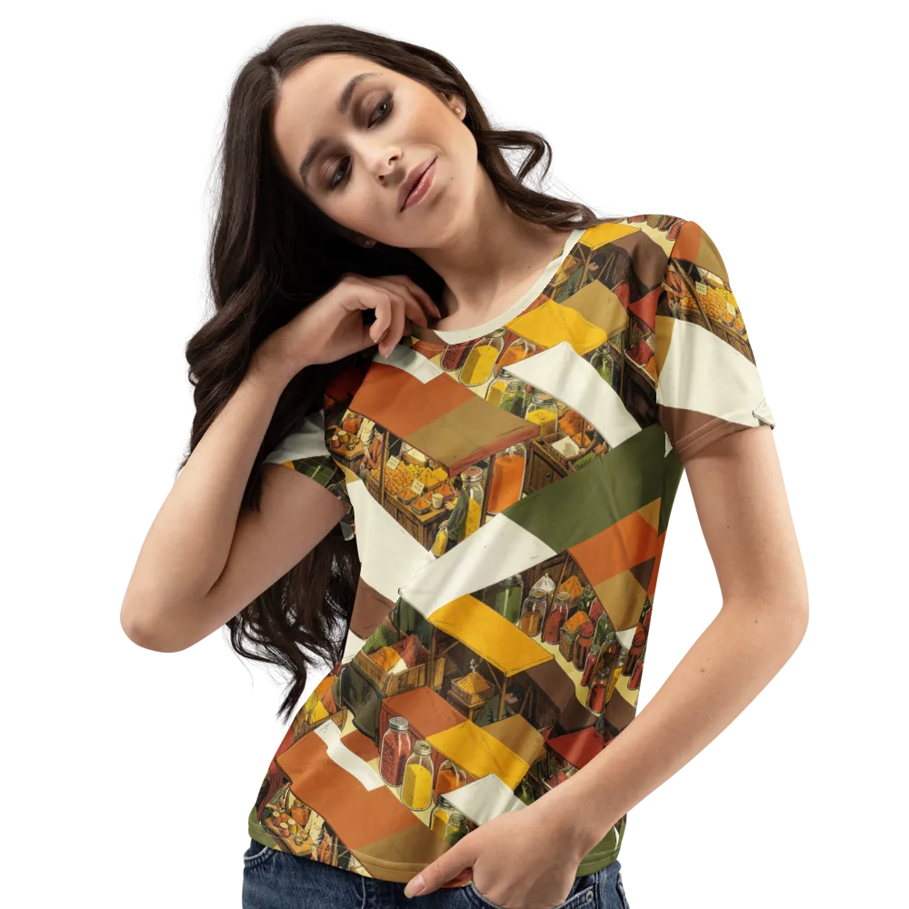 Spice Market on Women's Crew Neck T-Shirt — Left Front