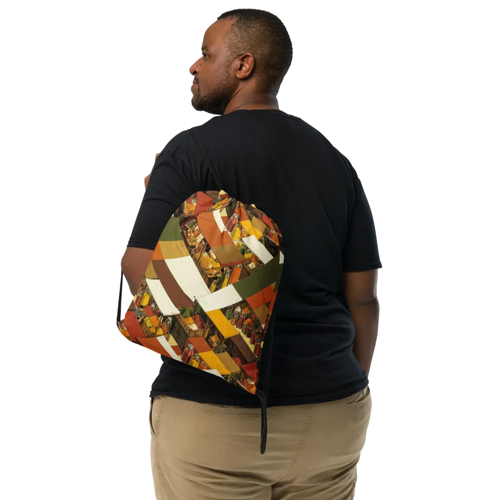 Spice Market on Drawstring Bag — Front