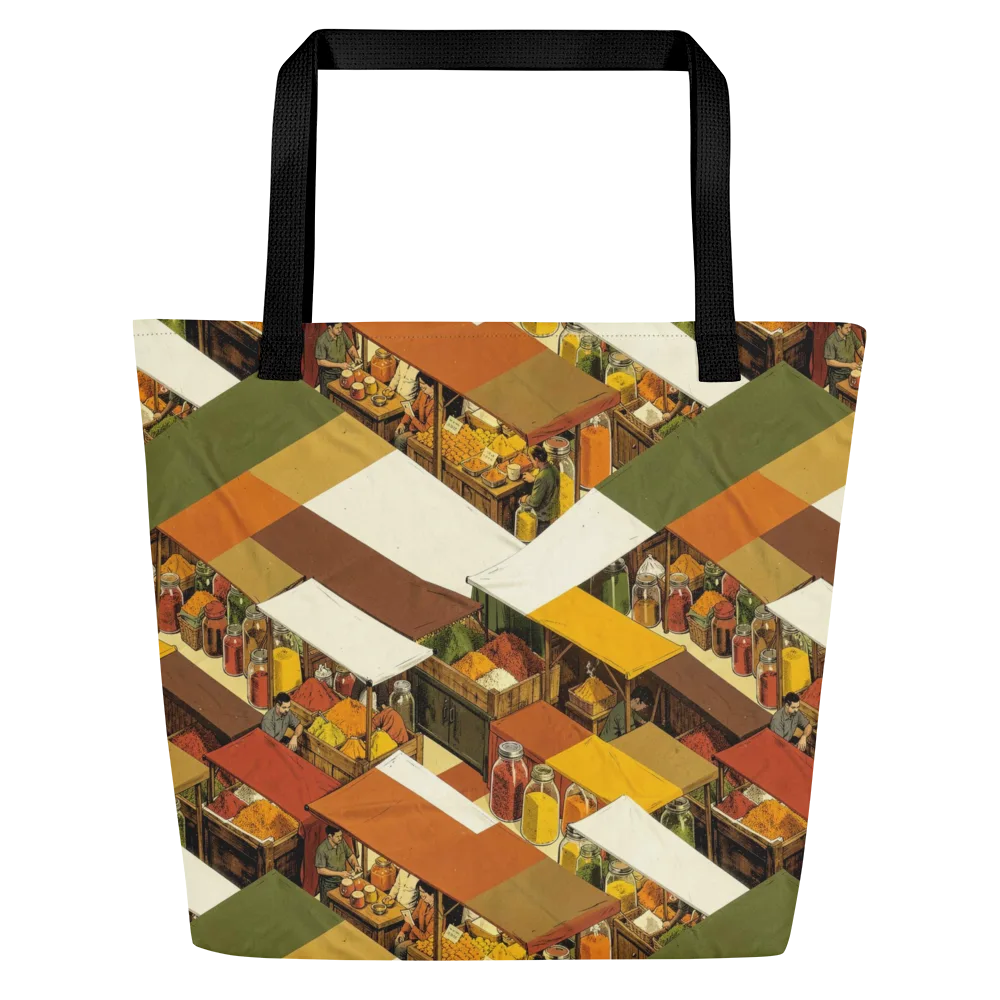 Spice Market on Large Tote Bag W/ Pocket — Front