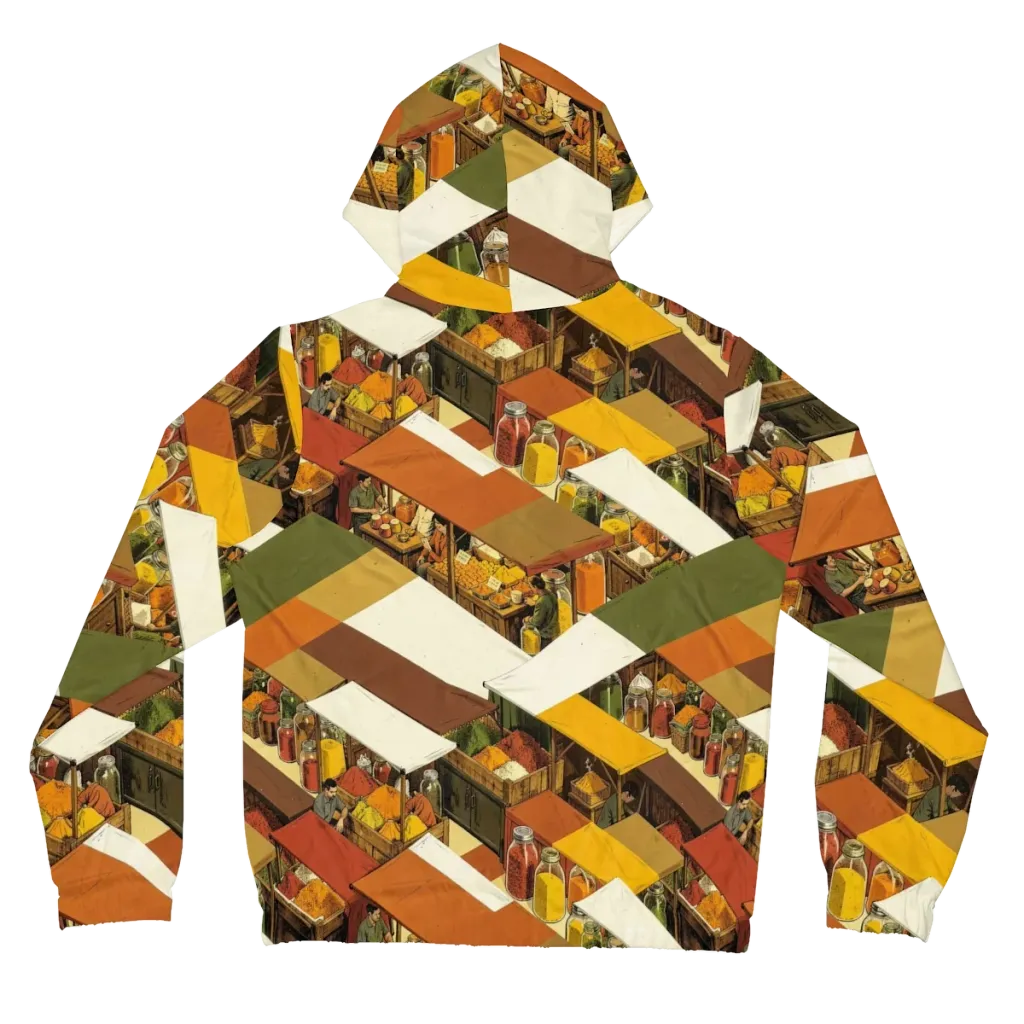 Spice Market on Women's Full-Zip Hoodie — Back