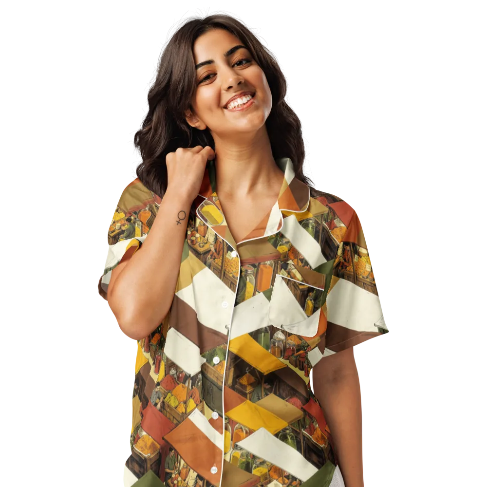 Spice Market on Women's Short Sleeve Pajama Top — Front