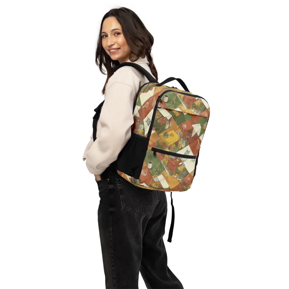 Bazaar Geometry on Utility Backpack — Back