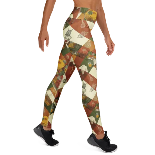Bazaar Geometry on a Yoga Leggings