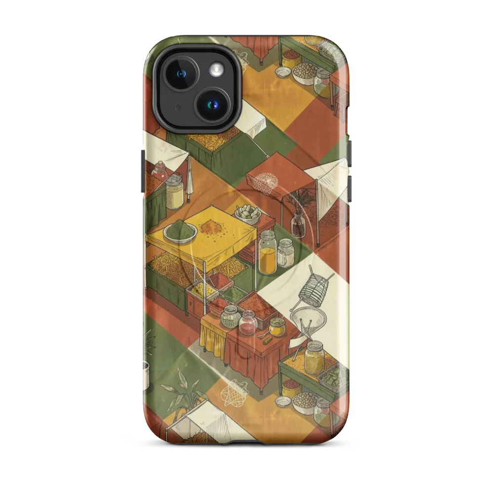 Bazaar Geometry on MagSafe Tough Case for iPhone® — Front