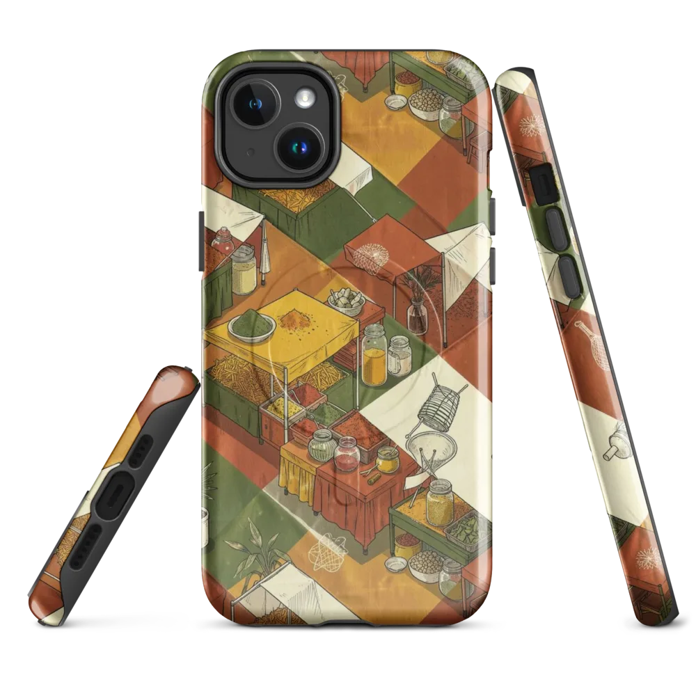 Bazaar Geometry on MagSafe Tough Case for iPhone® — Front