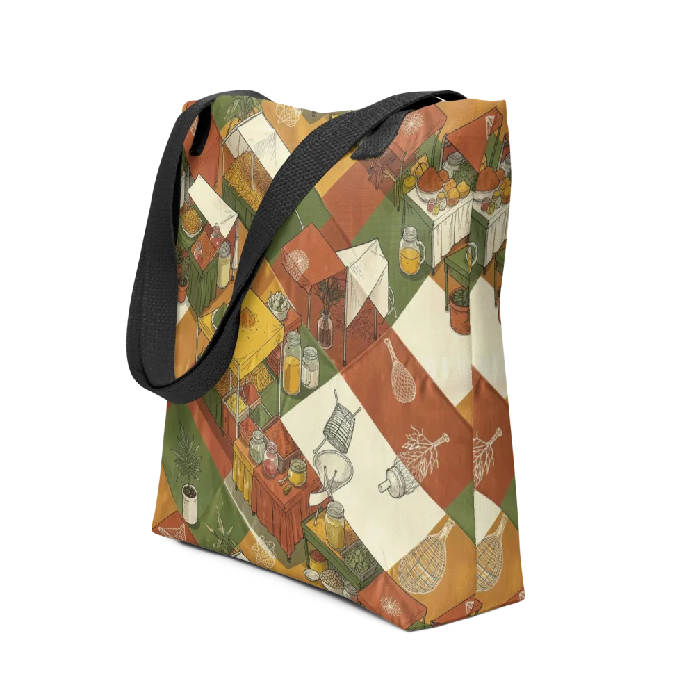Bazaar Geometry on Tote Bag — Front