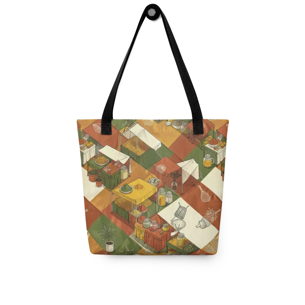 Bazaar Geometry on Tote Bag — Front