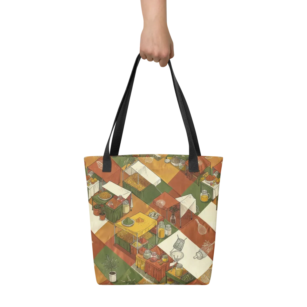 Bazaar Geometry on Tote Bag — Front