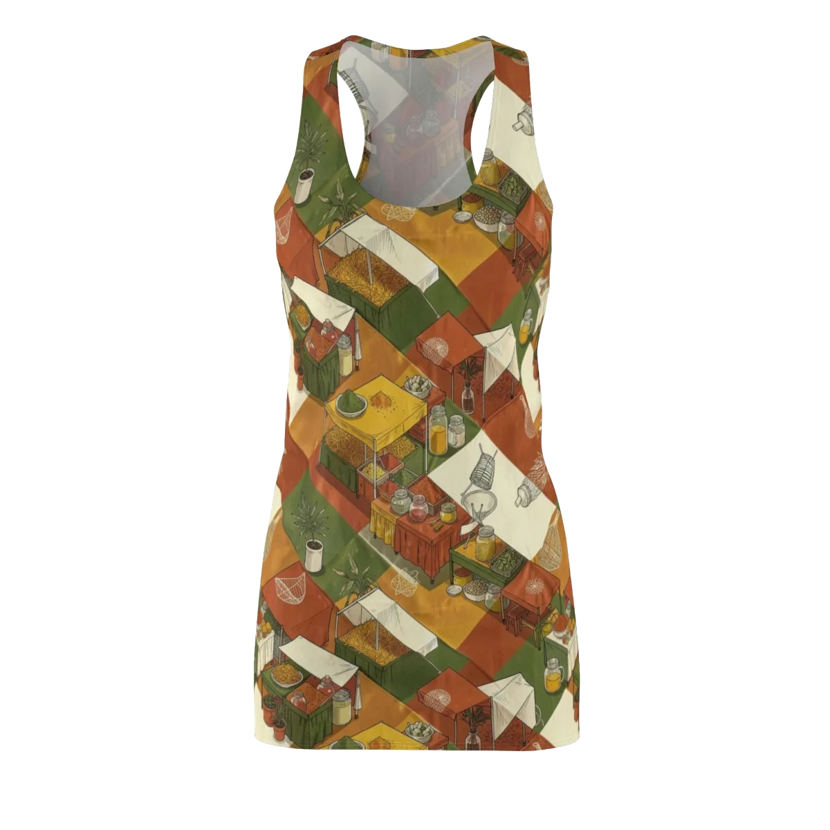 Bazaar Geometry on Racerback Dress — Front