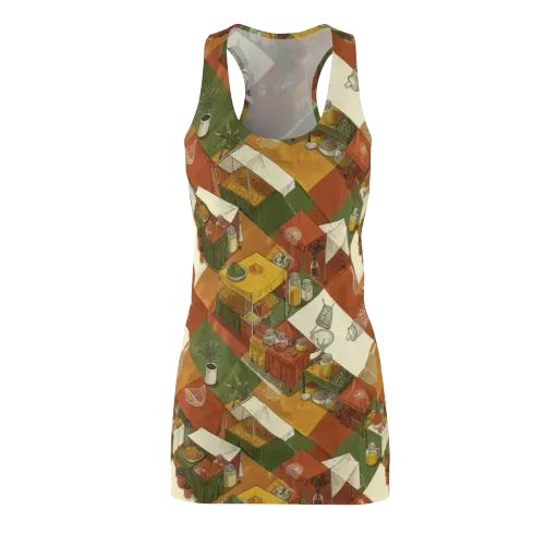 Bazaar Geometry on a Racerback Dress