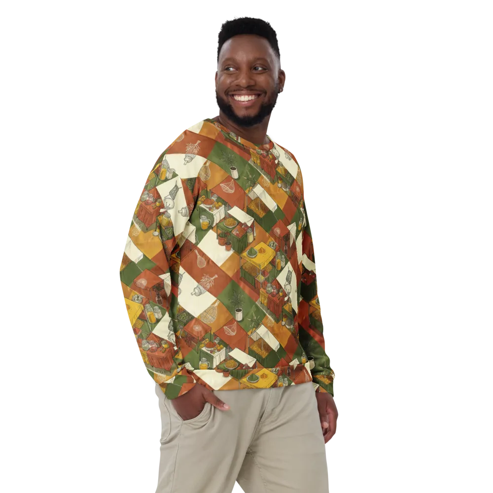 Bazaar Geometry on Sweatshirt — Front