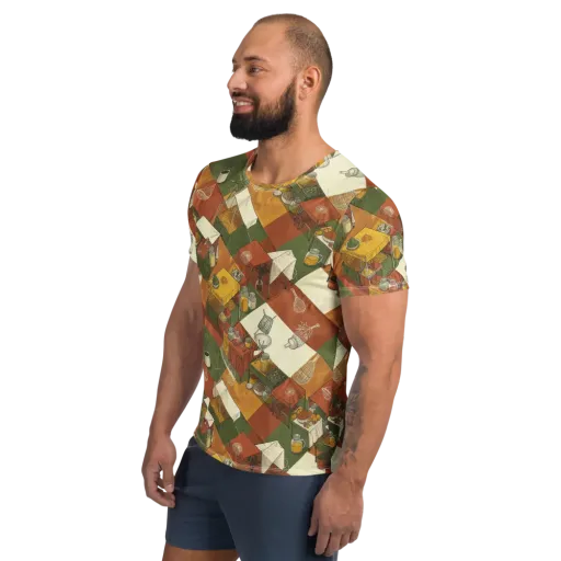 Bazaar Geometry on a Men's Athletic T-Shirt