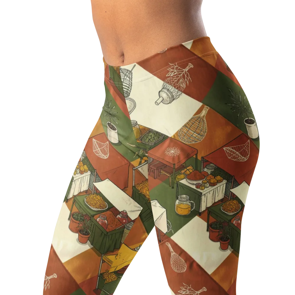 Bazaar Geometry on Leggings — Left Front