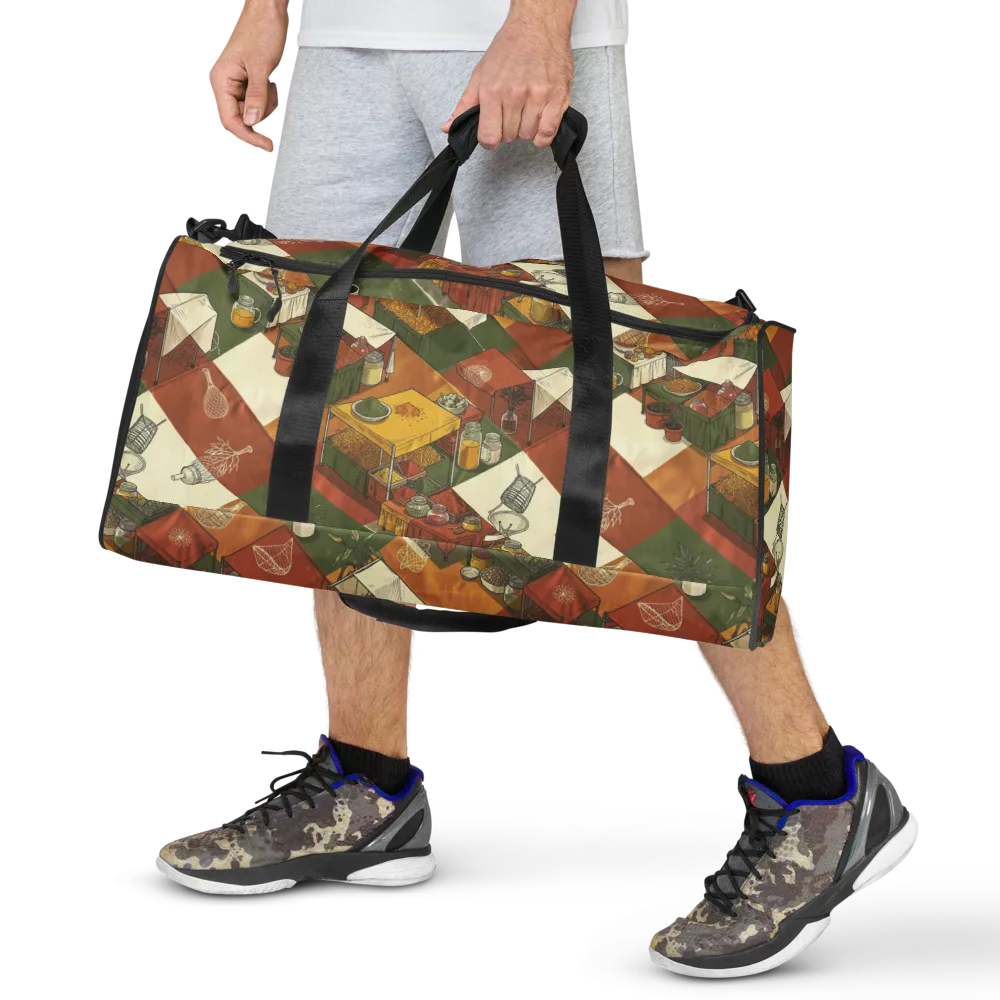 Bazaar Geometry on Duffle Bag — Front