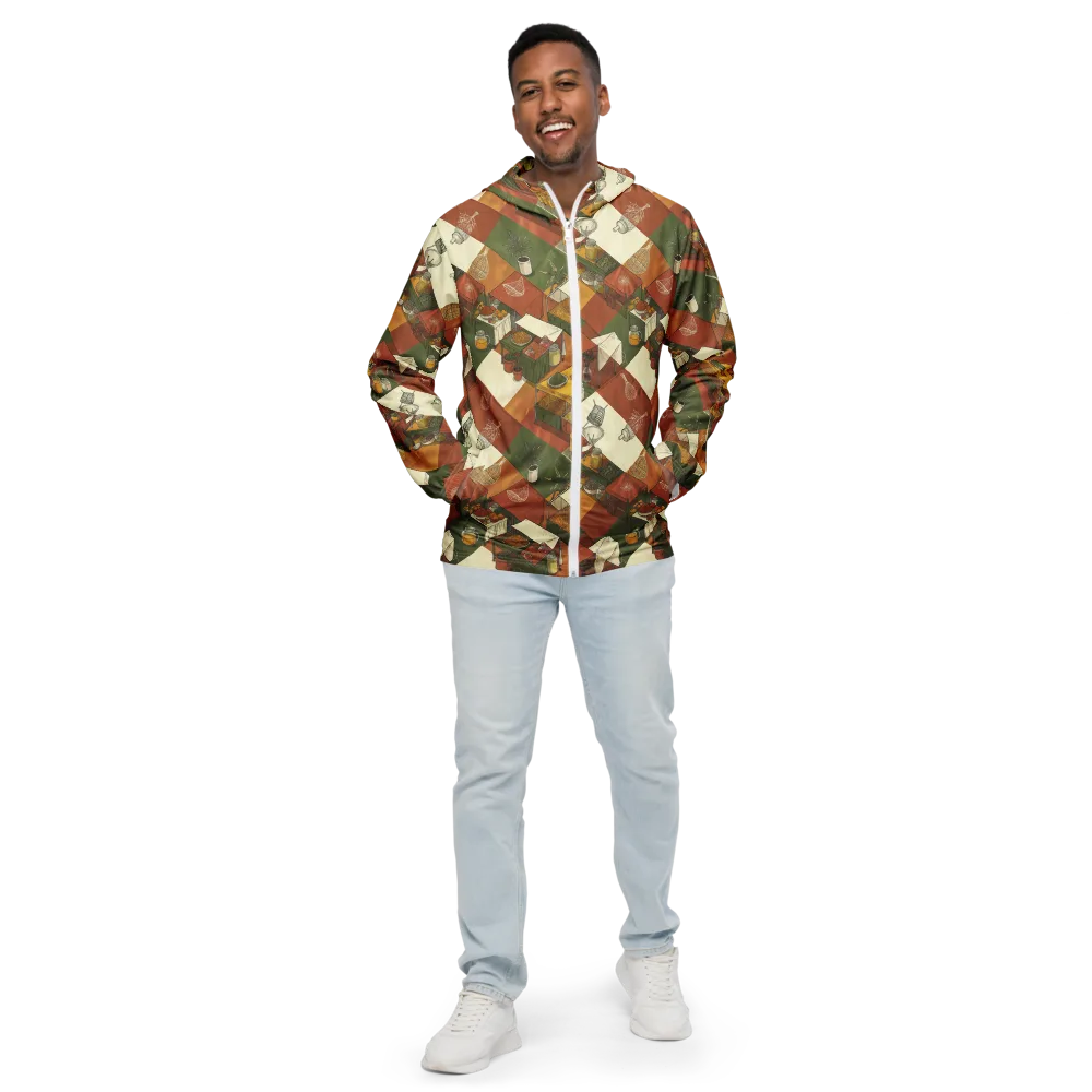Bazaar Geometry on Men's Windbreaker — Front