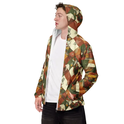 Bazaar Geometry on a Men's Windbreaker