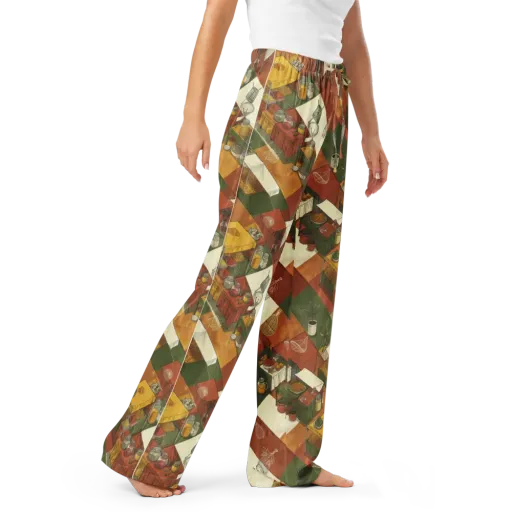 Bazaar Geometry on a Women's Pajama Pants