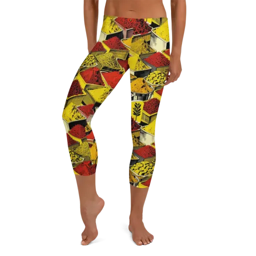 Spice Market Static on a Capri Leggings
