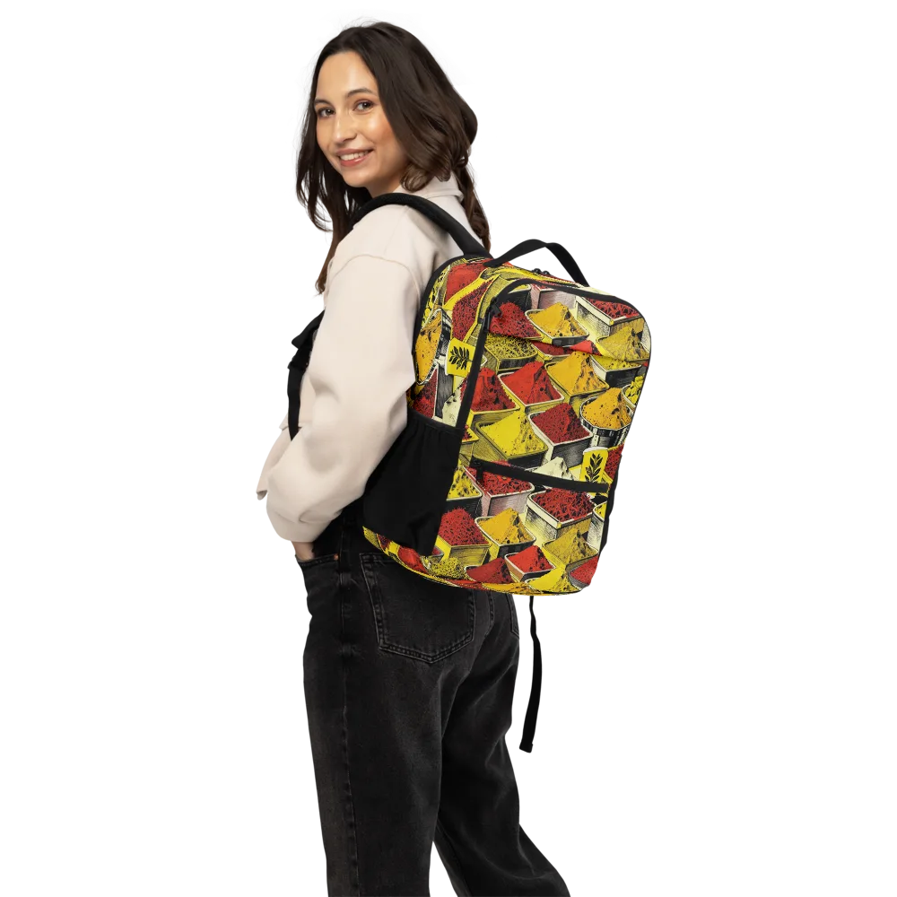 Spice Market Static on Utility Backpack — Back