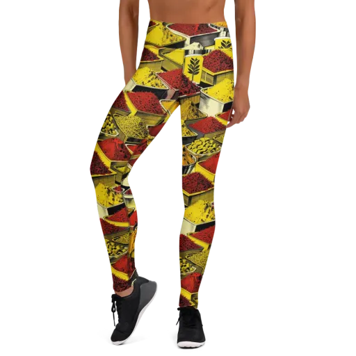 Spice Market Static on a Yoga Leggings
