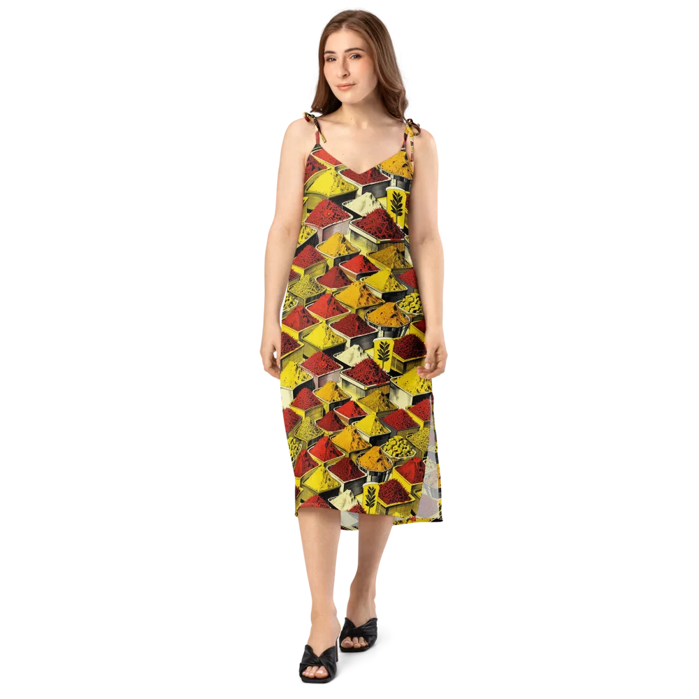 Spice Market Static on Slip Dress — Front